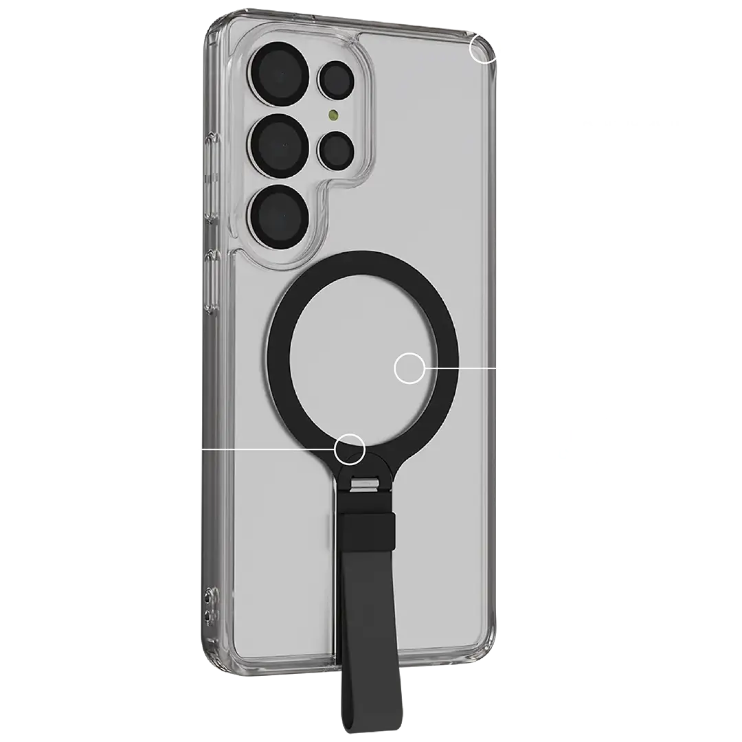 Levelo Spira MagSafe Clear Grip Case for S26 Ultra - Black Levelo Spira MagSafe Clear Grip Case for S26 Ultra - Black