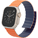 alt="dual color watch strap fitted on smartwatch"