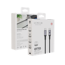 Levelo Otto USB C to C 60W Leather Cable - Black