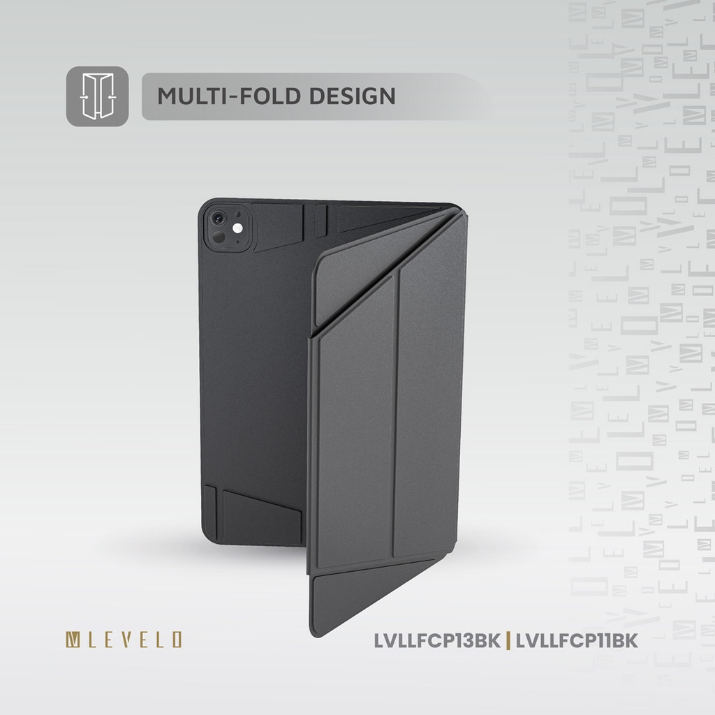 Levelo Luxora Folio Case for iPad Series - Black