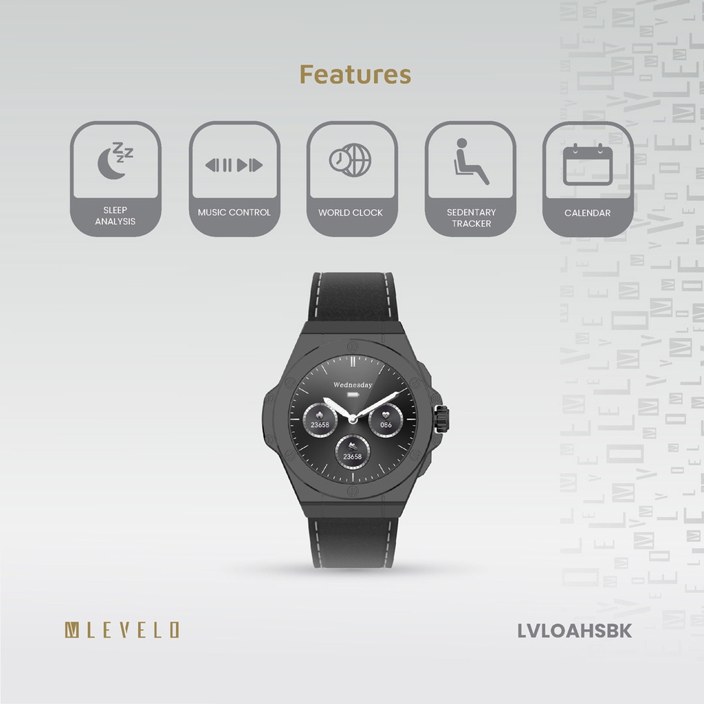 Levelo Oak Automatique Hybrid Smartwatch with Extra Strap