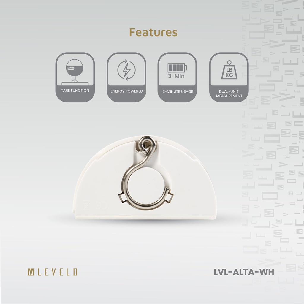 Levelo Alta Luggage Scale - White