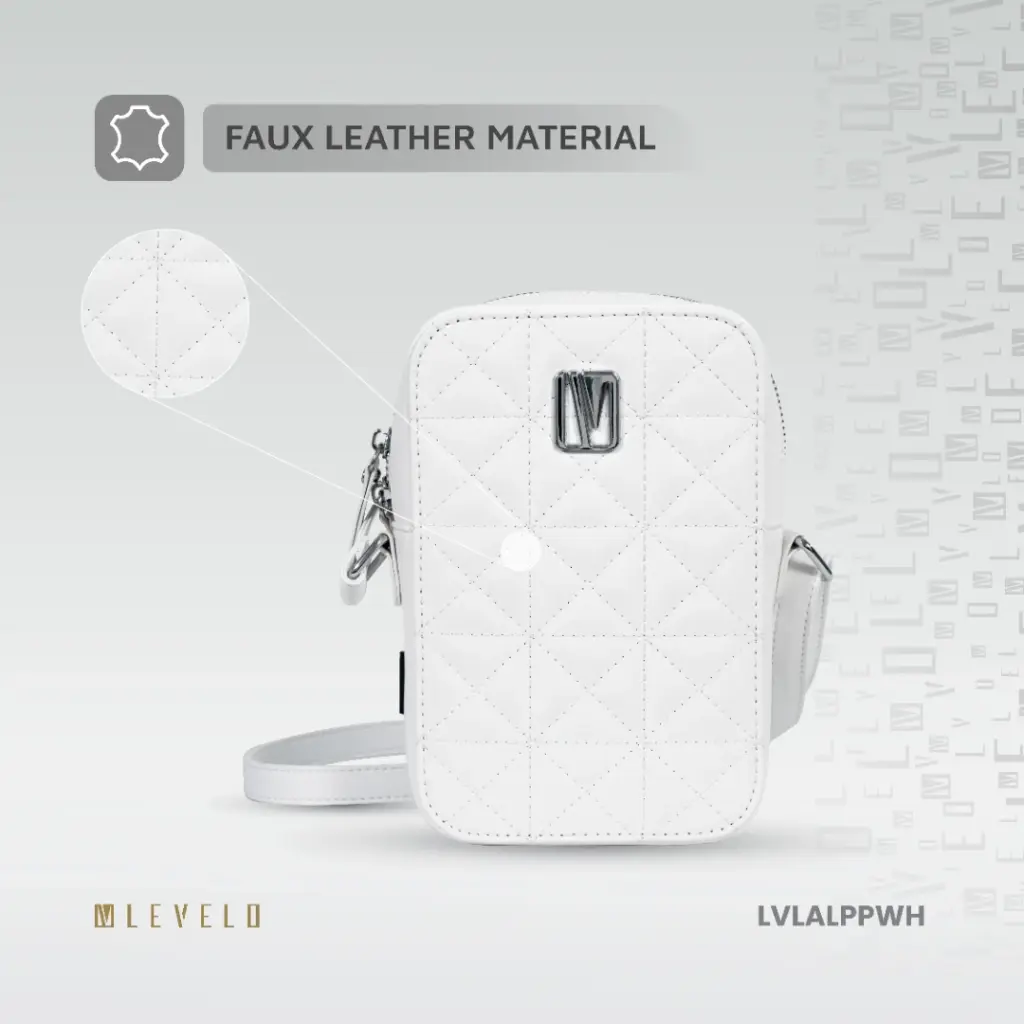 Levelo Albino Ladies Phone Pouch - White