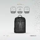 Levelo Gracia PU Leather Water Resistant Black Universal Backpack