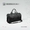 Levelo AllinStyle Saffiano Leather Travel Duffle Bag - Black