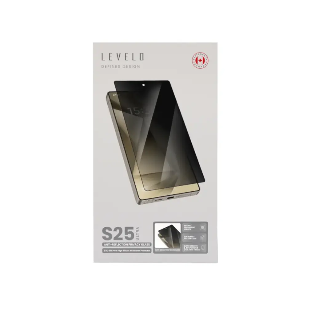 Levelo 2.5D Silk Print High Silicon Aluminum Glass AR Screen Protector for S25 Ultra