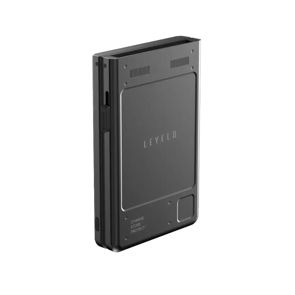 Levelo Onyx Portable 5000mAh 3 in 1 Cardholder Power Bank - Black