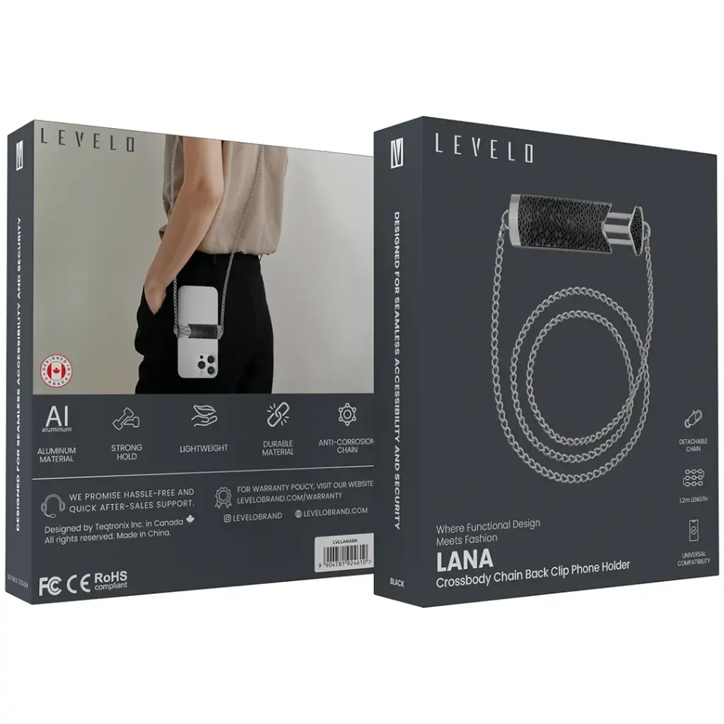 Levelo Lana Crossbody Chain Back Clip Phone Holder.webp2.webp
