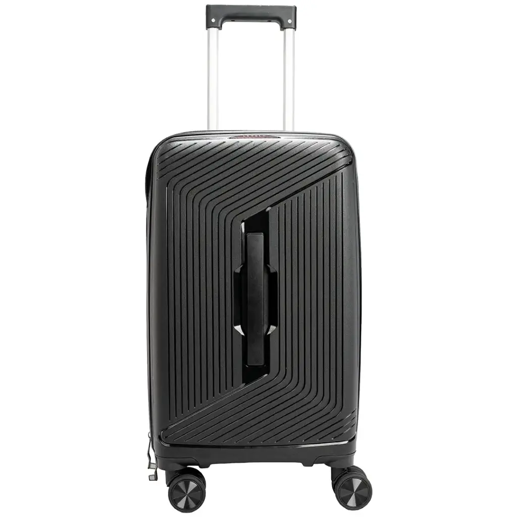 Levelo Tenax PP Unbreakable Set Of 3 Travel Luggage - Black5.webp