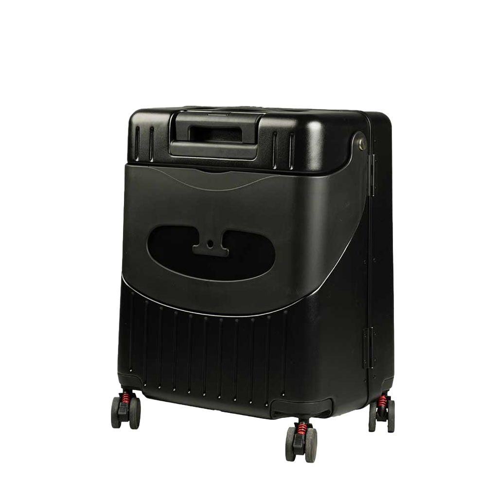 Levelo RoamRide 22" Travel Luggage With Child Seat - Metallic Black	