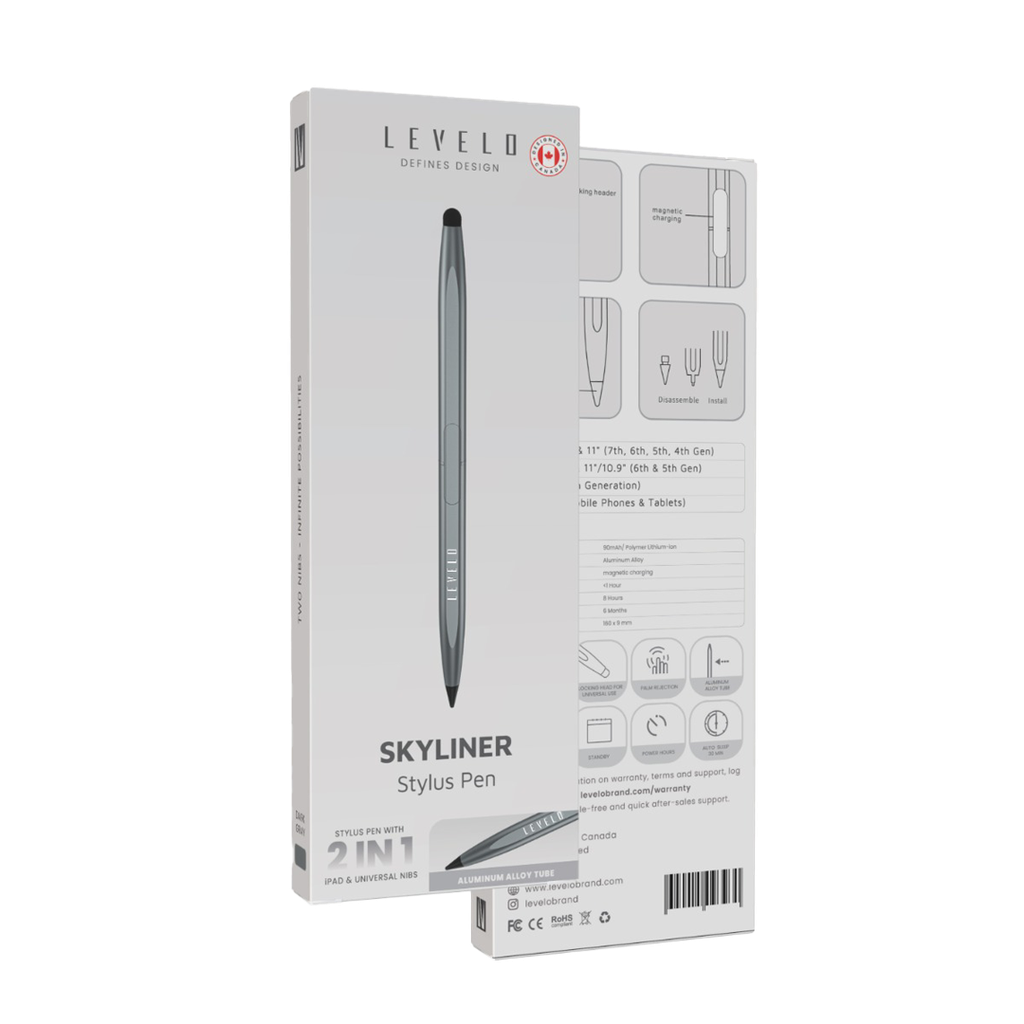 Levelo SkyLiner Universal & iPad Stylus Pen - Dark Grey