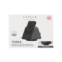 Levelo TERRA Rotating 3 in 1 Wireless Charging Stand
 with Portable 5000mAh Power Bank - Black