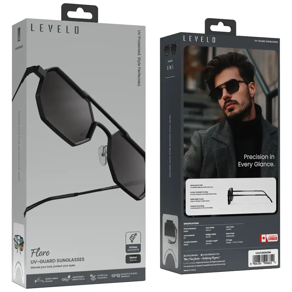 Levelo Floro UV-Guard Sunglasses - Black5.webp