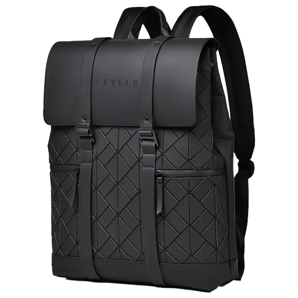 Levelo Caen Travel Backpack - Black.webp