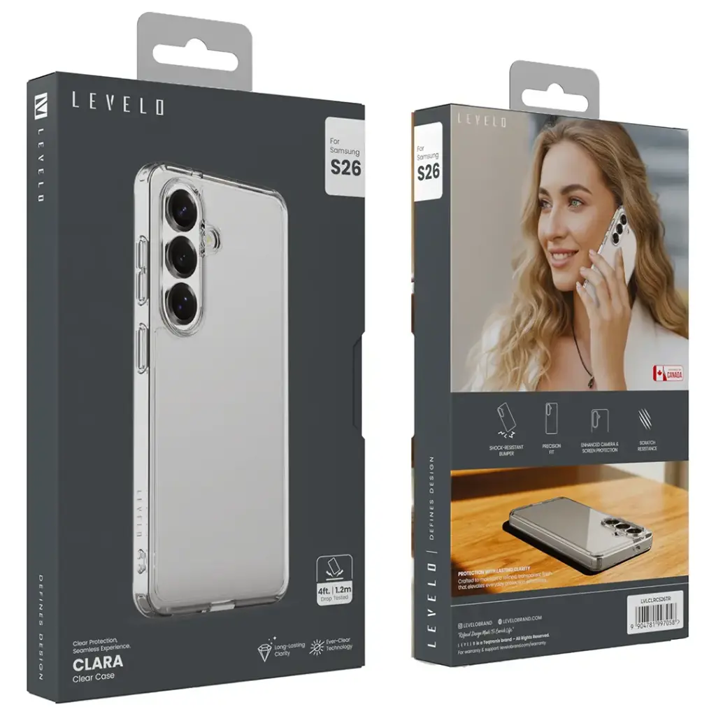 Levelo Clara Clear Case for S26 Series - Transparent - s26.webp