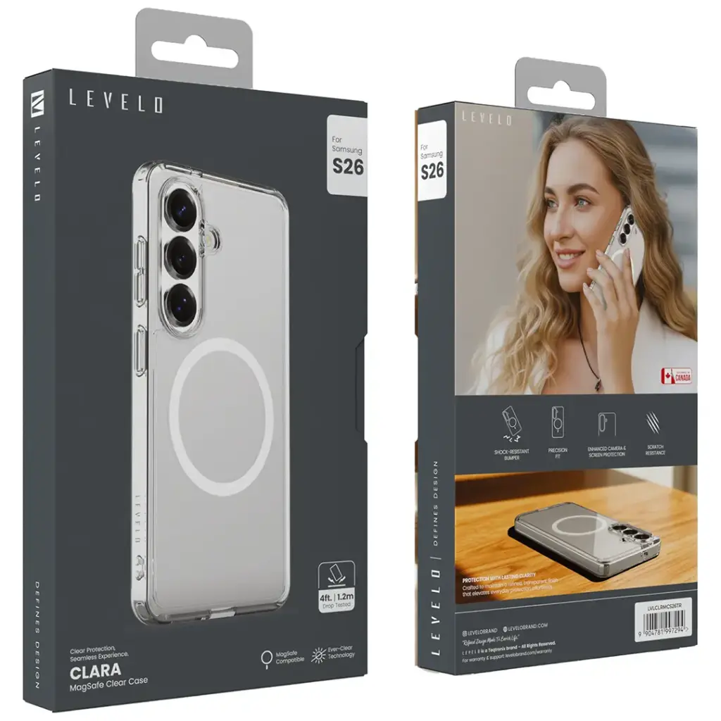 Levelo Clara MagSafe Clear Case for Samsung Series - Transparent - s26.webp