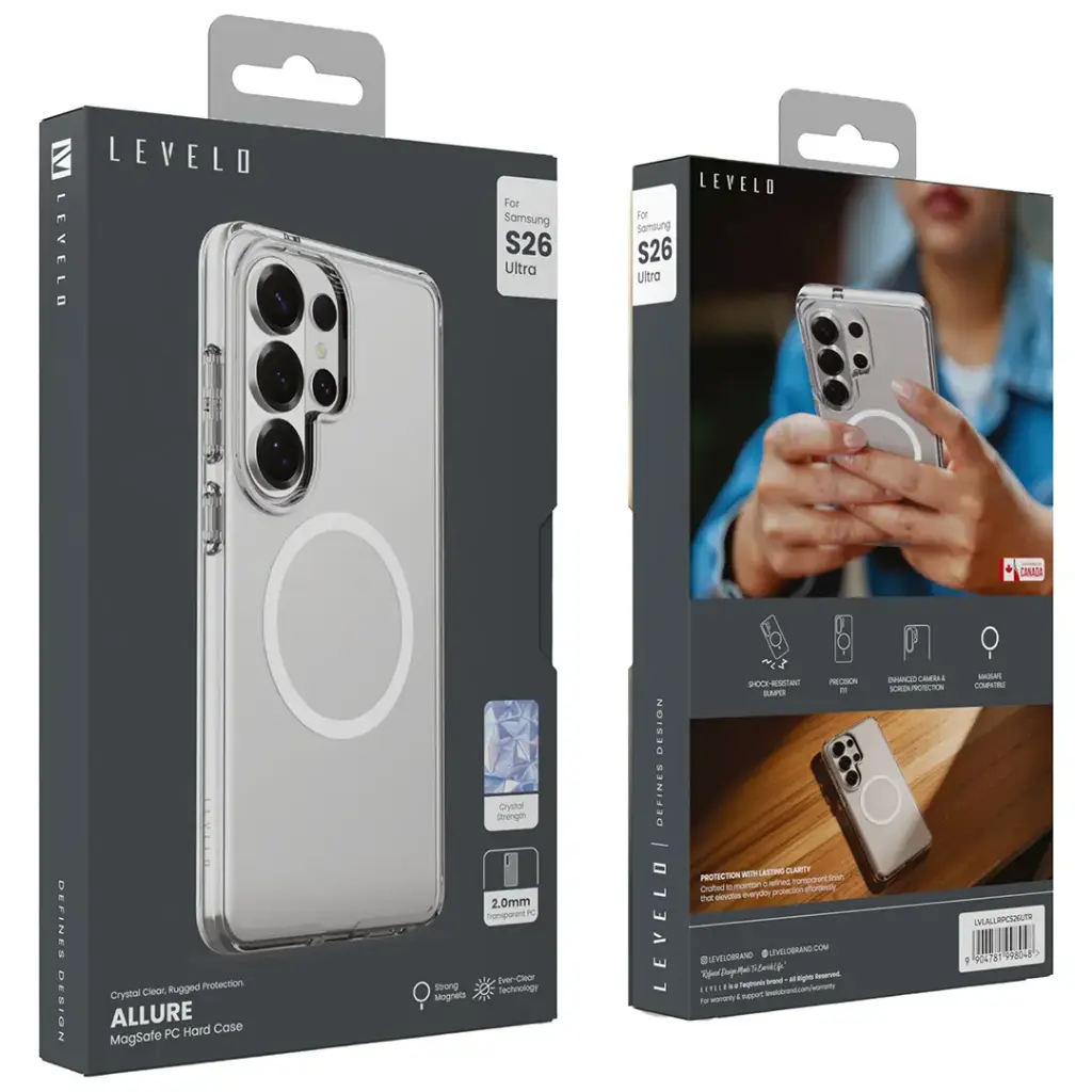 Levelo Allure MagSafe PC Hard Case for S26 Ultra - Transparent4.webp