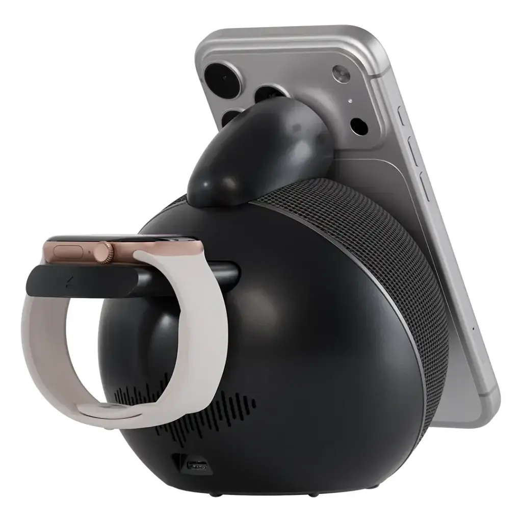 Levelo Aira Wireless Charger With Speaker - Black2.webp