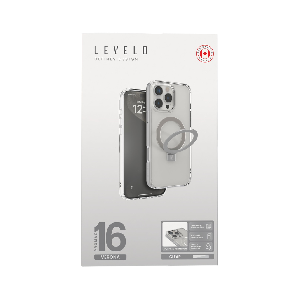 Levelo Verona Case for iPhone 16 Pro / Pro Max - Clear