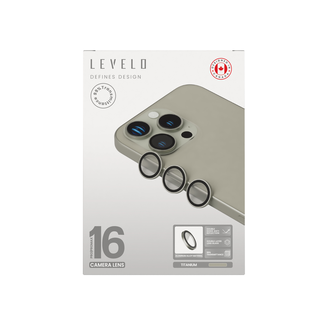 Levelo Trio Lens Protector For iPhone 16 Pro Max / Pro