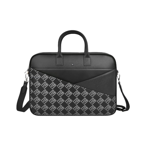 Levelo Belfort Saffiano Laptop Bag with LVL Signature Logo