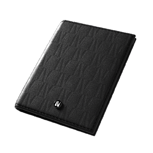 Levelo Bifold Genuine Leather With Debossed Logo Pocket Organizer
