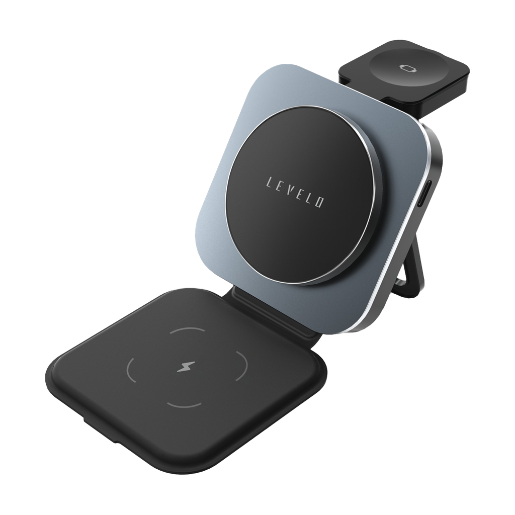 Levelo TrioFlow 3 In 1 Wireless Charger - Black	