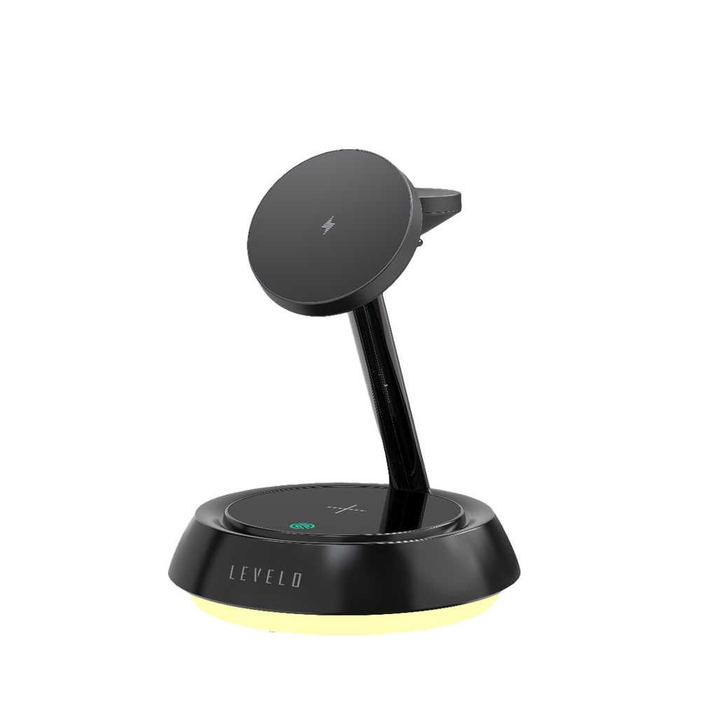 Levelo Sienese 3 In 1 Wireless Charger - Black
