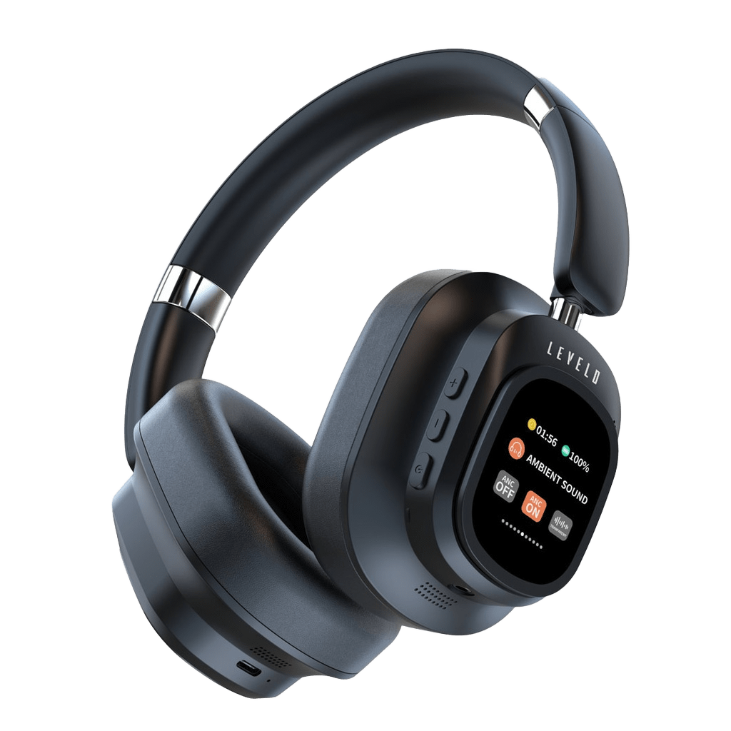 Levelo VibeMaster Wireless Hybrid ANC Headphone - Black