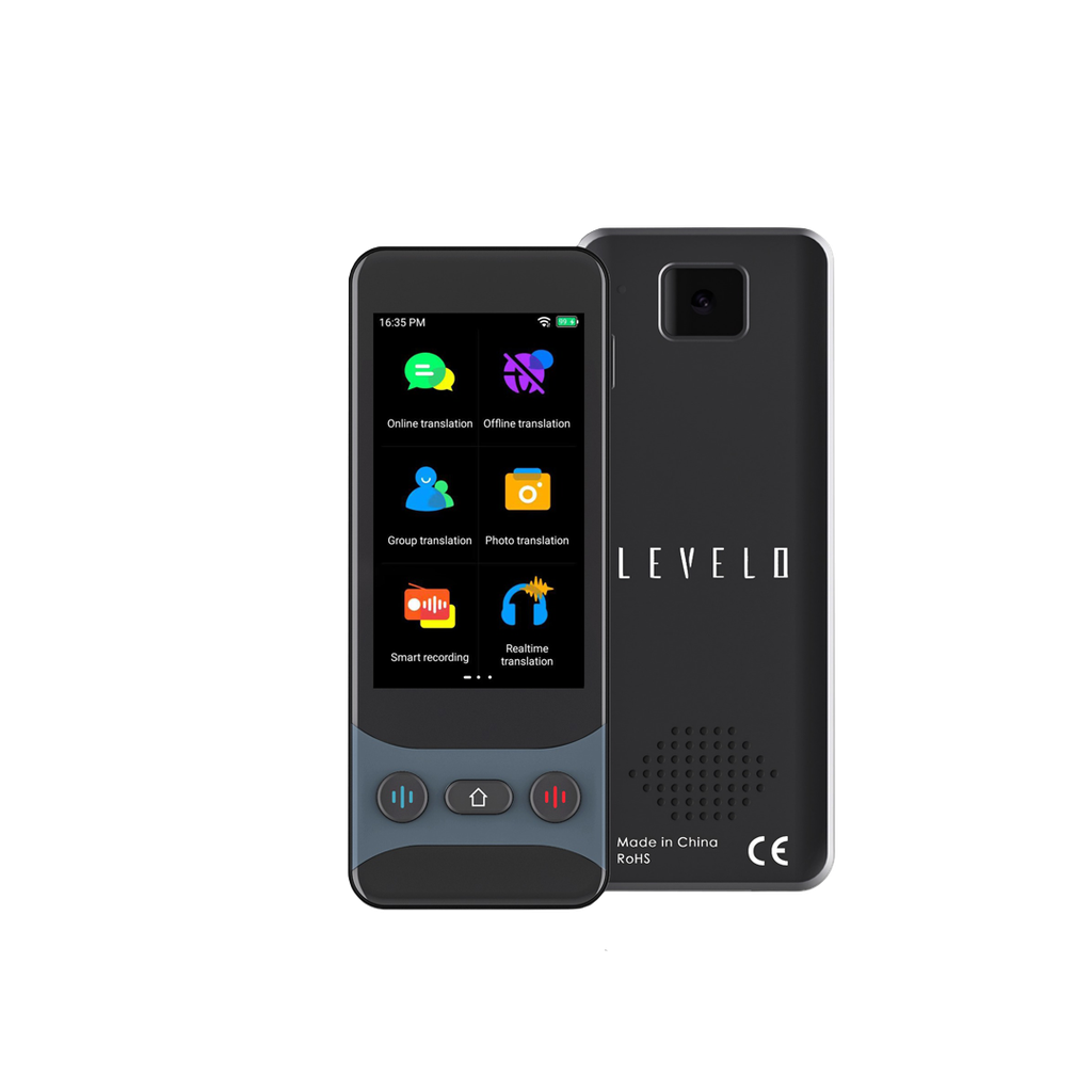 Levelo FluentLink Offline & Online Voice Translator - Grey