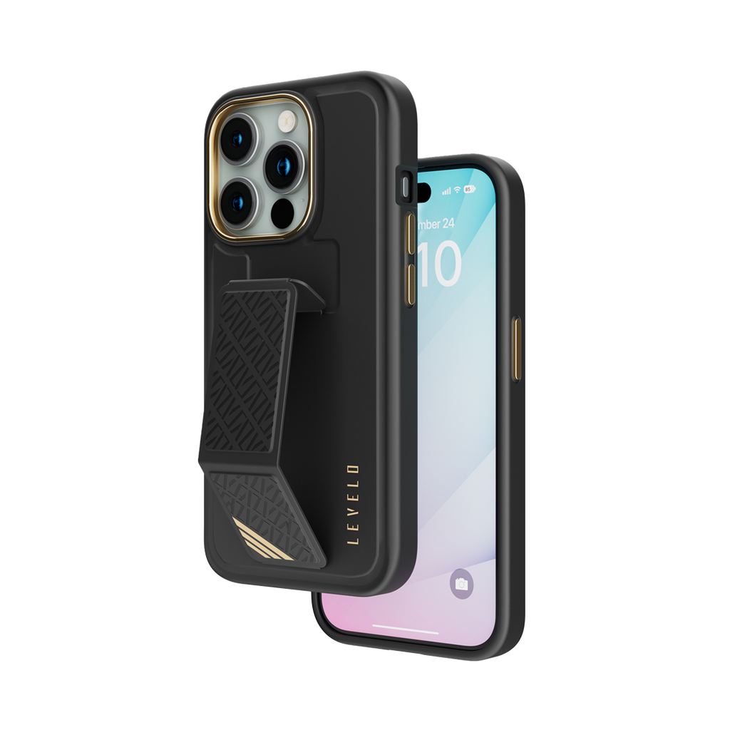 Levelo Morphix Cuero Gripstand Case For iPhone 15 Series