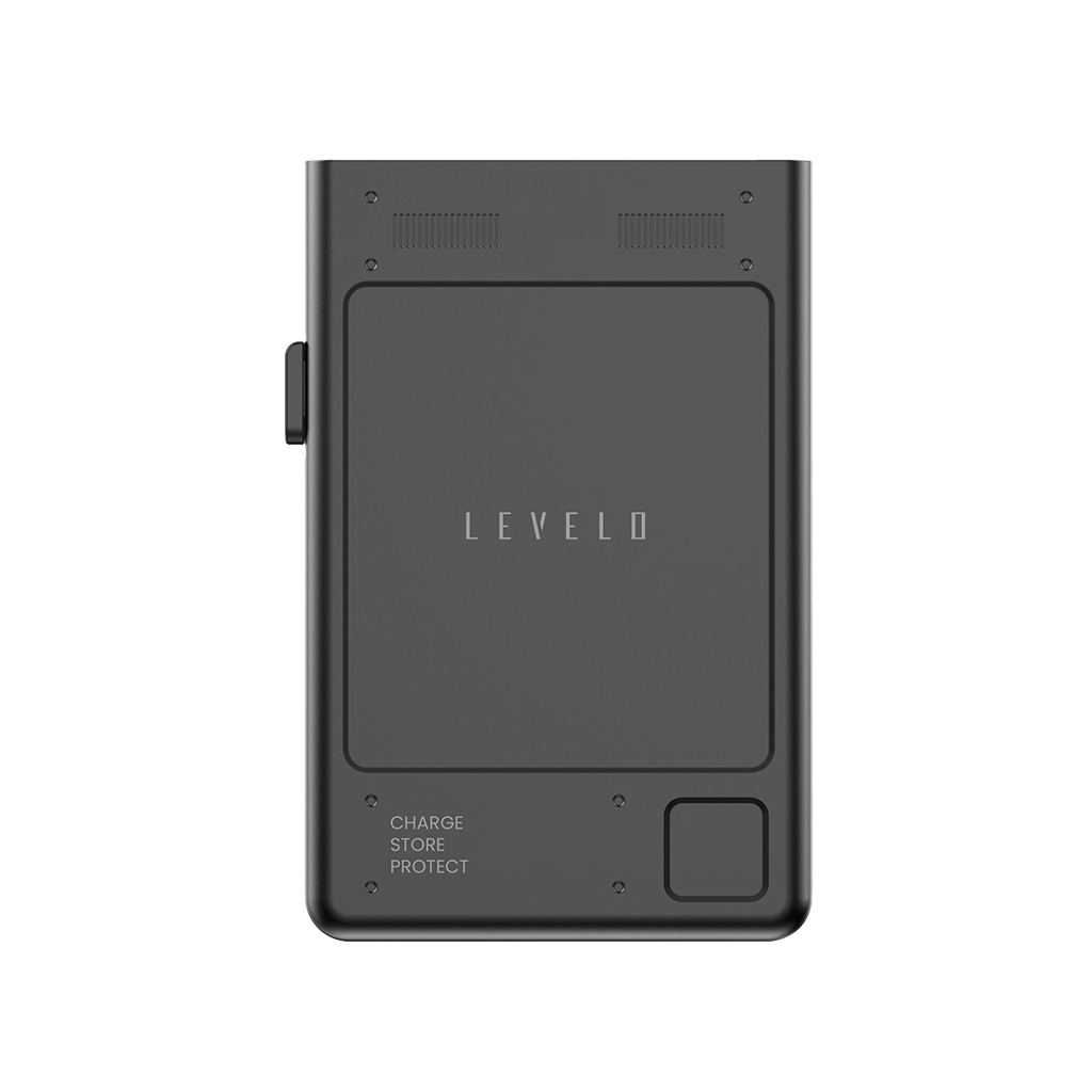 Levelo Onyx Portable 5000mAh 3 in 1 Cardholder Power Bank - Black