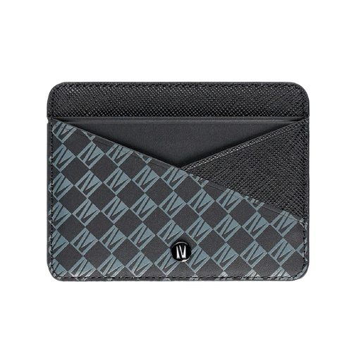 [LVWGLBK] Levelo Tuxedo Monogram Leather Wallet