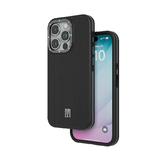 Levelo Ox Carbon Shock-Proof Edges Raised Bezel Case for iPhone 15 Series