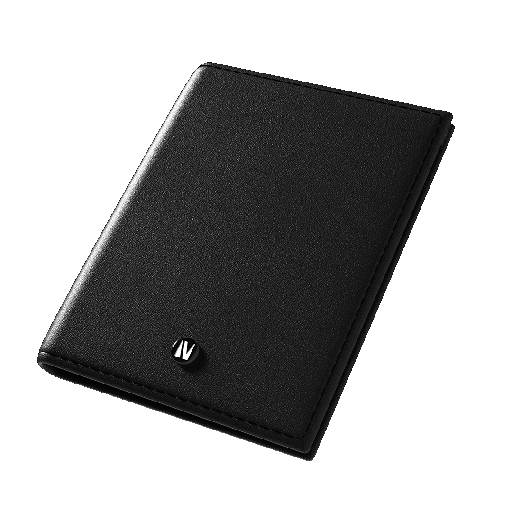 Buy Levelo Bifold Black Genuine Leather With Debossed Logo Pocket