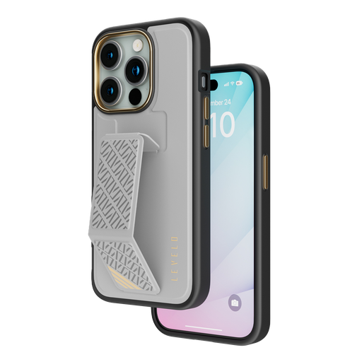 Levelo Morphix Cuero Gripstand Case For iPhone 15 Series