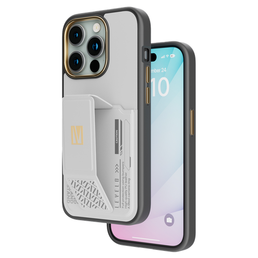 Levelo Morphix Gripstand Case With Cardholder For iPhone 15