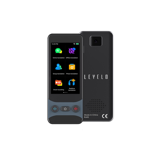 [LVLFLVTGY] Levelo FluentLink Offline & Online Voice Translator - Grey