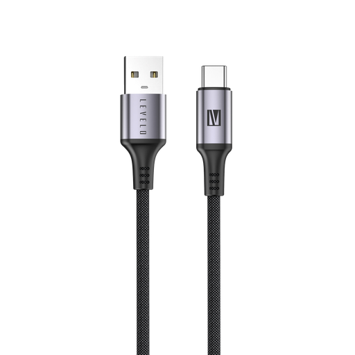 [LVLOACCBK] Levelo Otto USB A to C 18W Leather Cable - Black