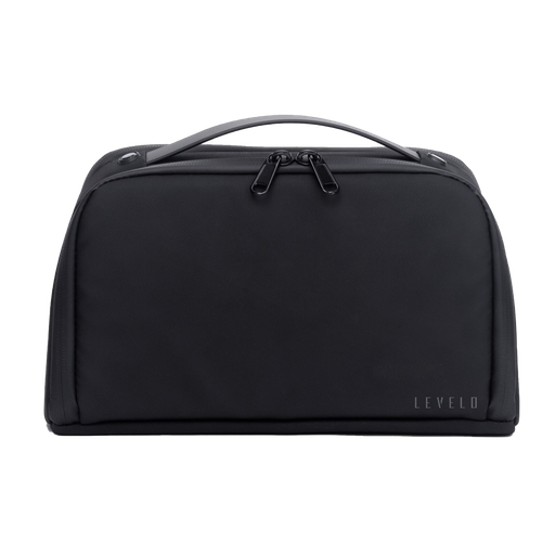 [LVL-OSLO-BK] Levelo Oslo Pouch & Toiletry Bag - Black