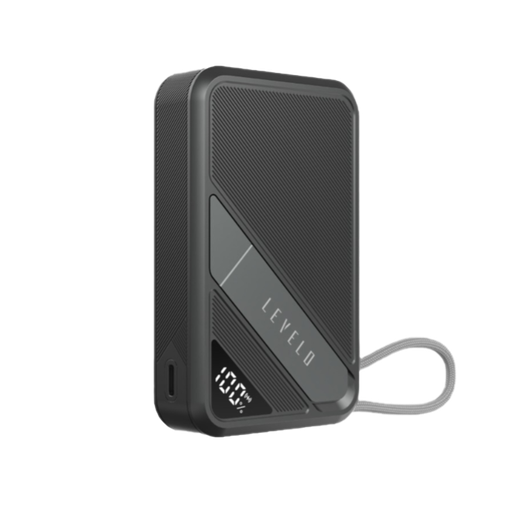 [LVL-AIRLINK-PB10K-BK] Levelo AirLink 10000mAh MagSafe Power Bank - Black